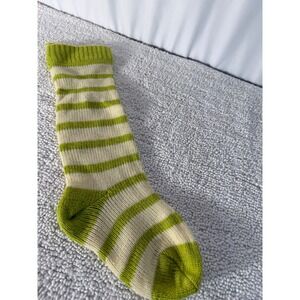 Katie Brown Striped Knit Stocking Christmas Holiday Decor